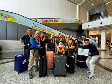 Group picture at Airport.